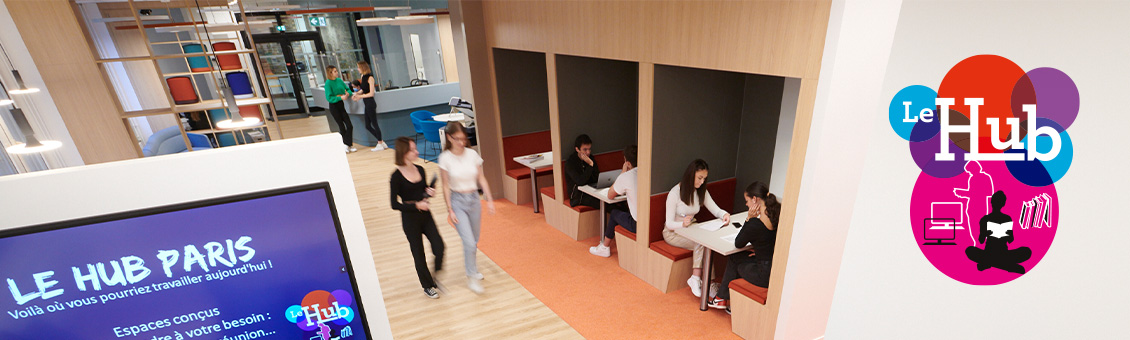 étudiants qui travaille dans le Hub